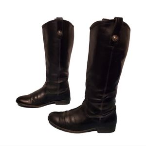Frye Black Leather Knee-High Boots Women's Size 8B